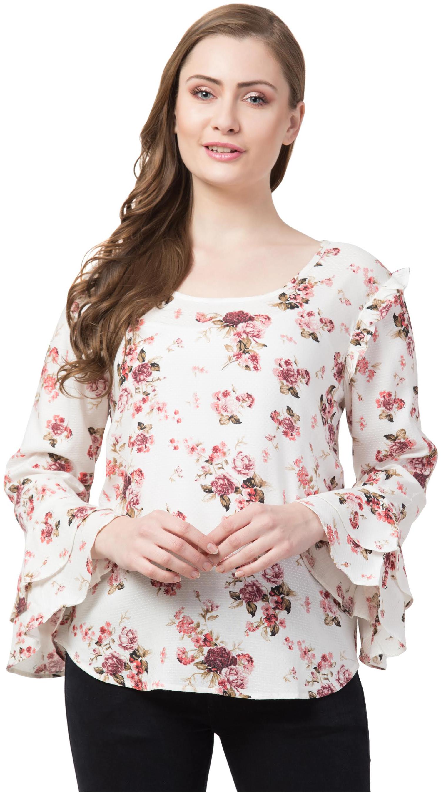 

Cwtch Women Floral Regular top - White