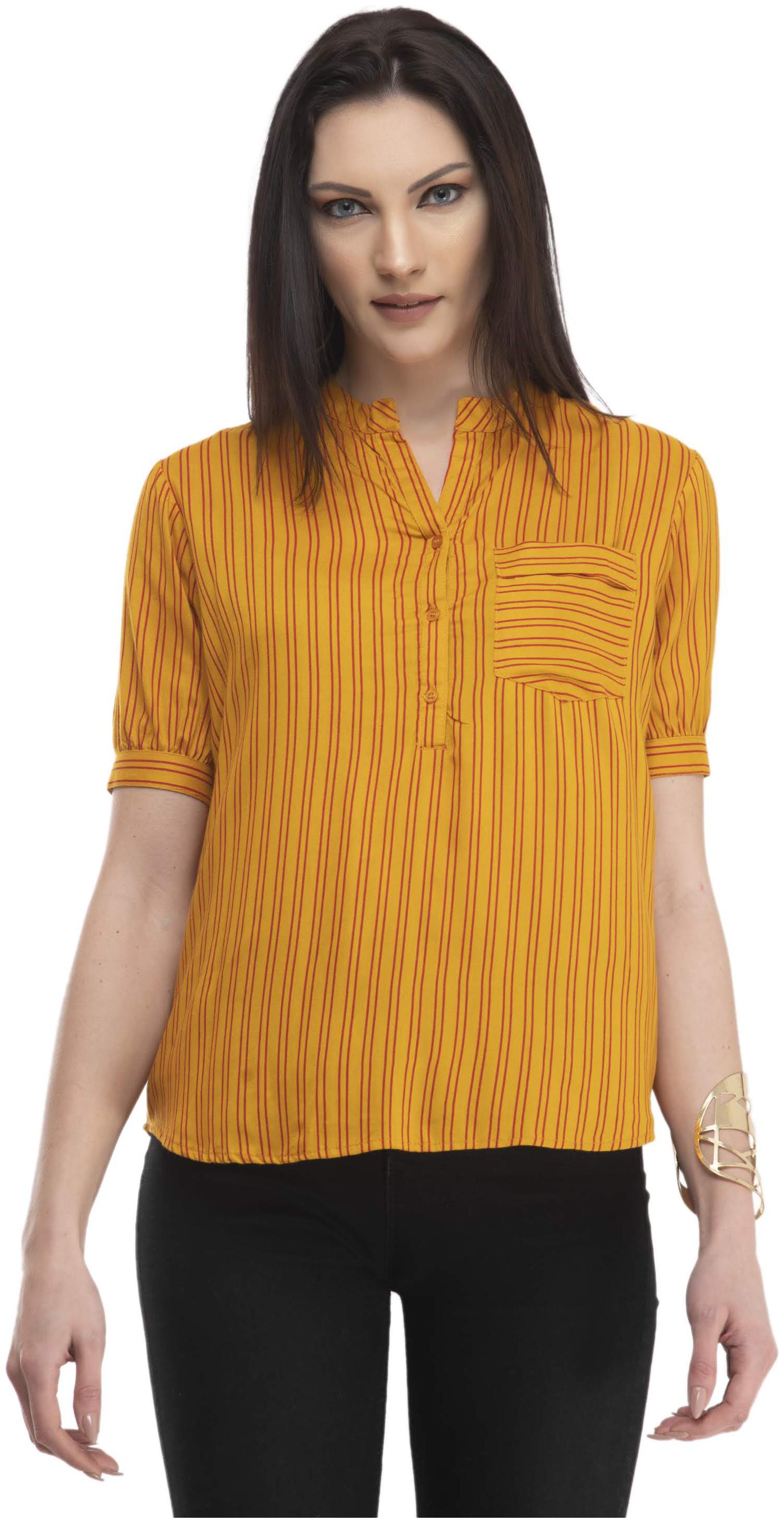 

Cwtch Women Striped Regular top - Yellow