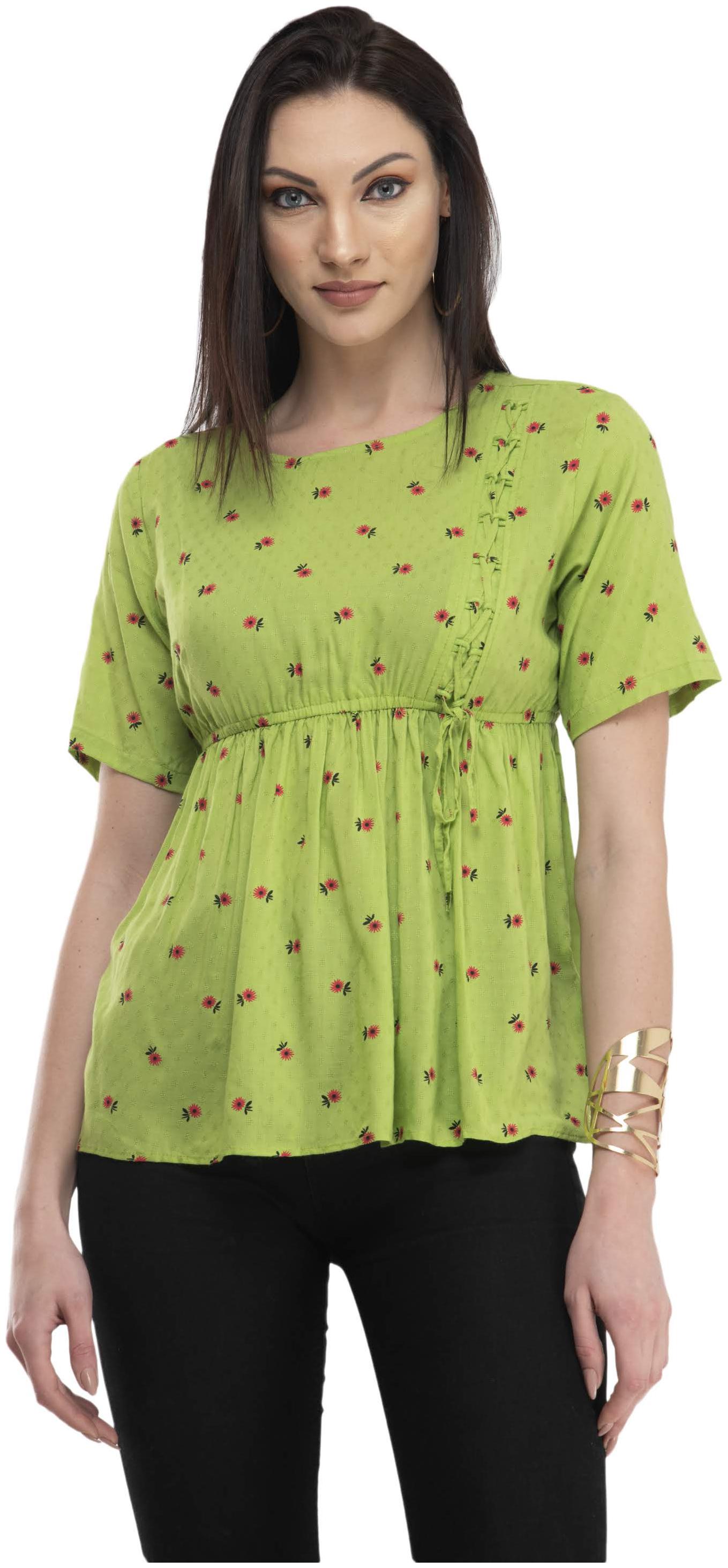 

Cwtch Women Crepe Floral Green Empire