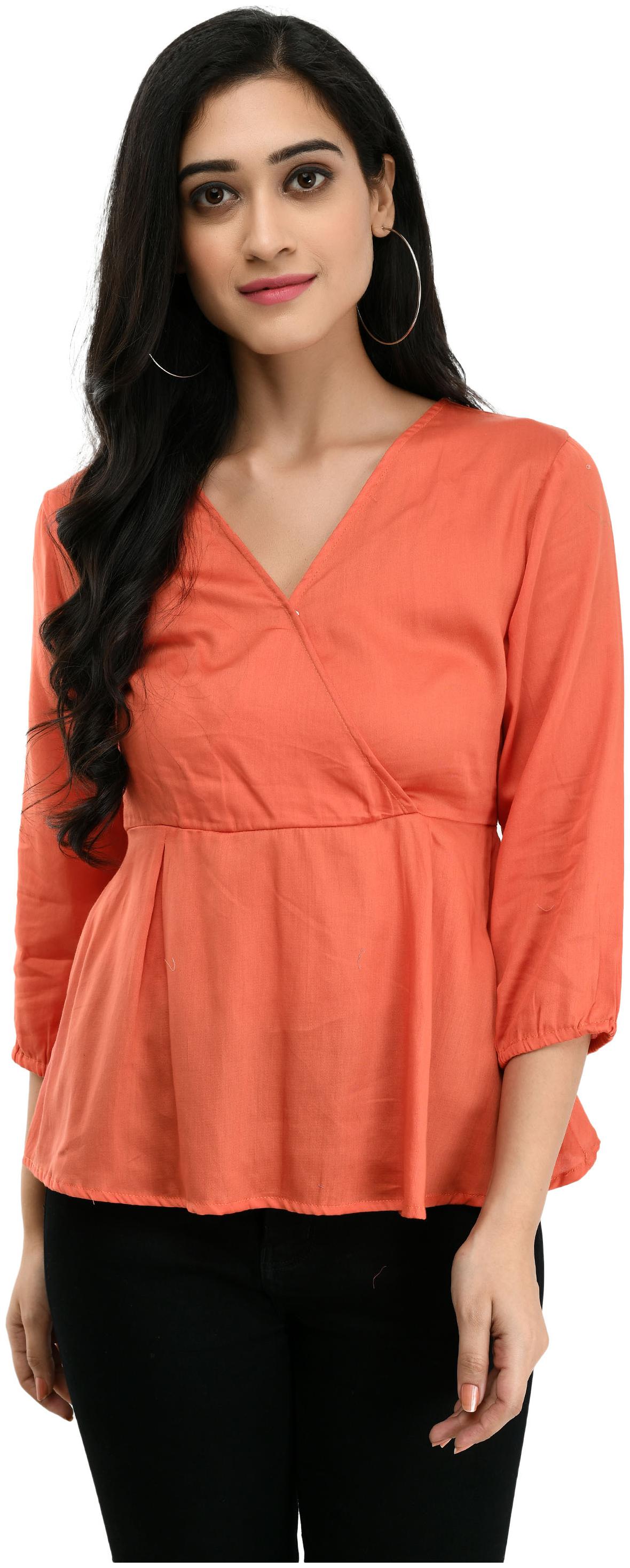 

Cwtch Women Solid Regular top - Orange