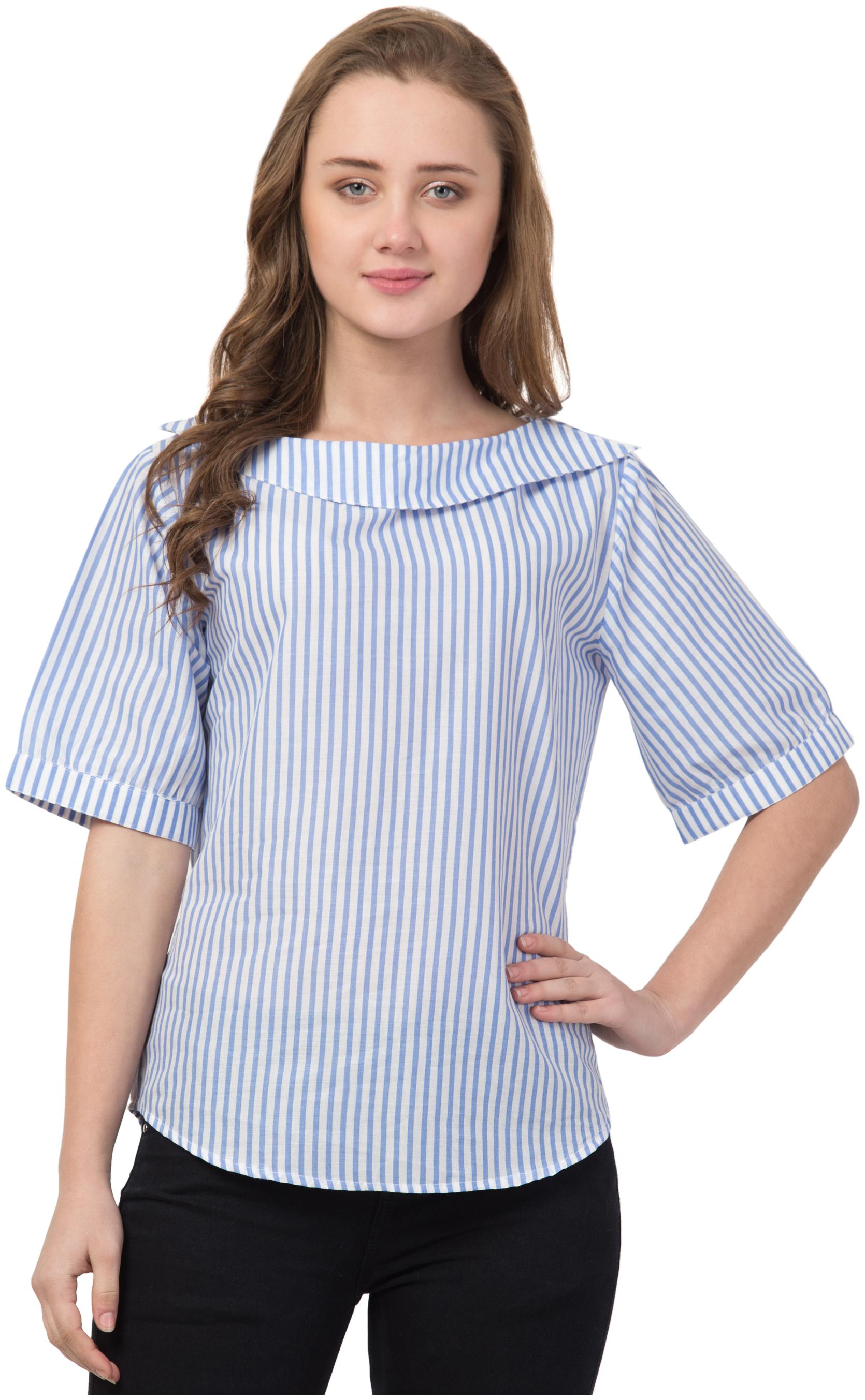 

Cwtch Women Striped Regular top - Blue