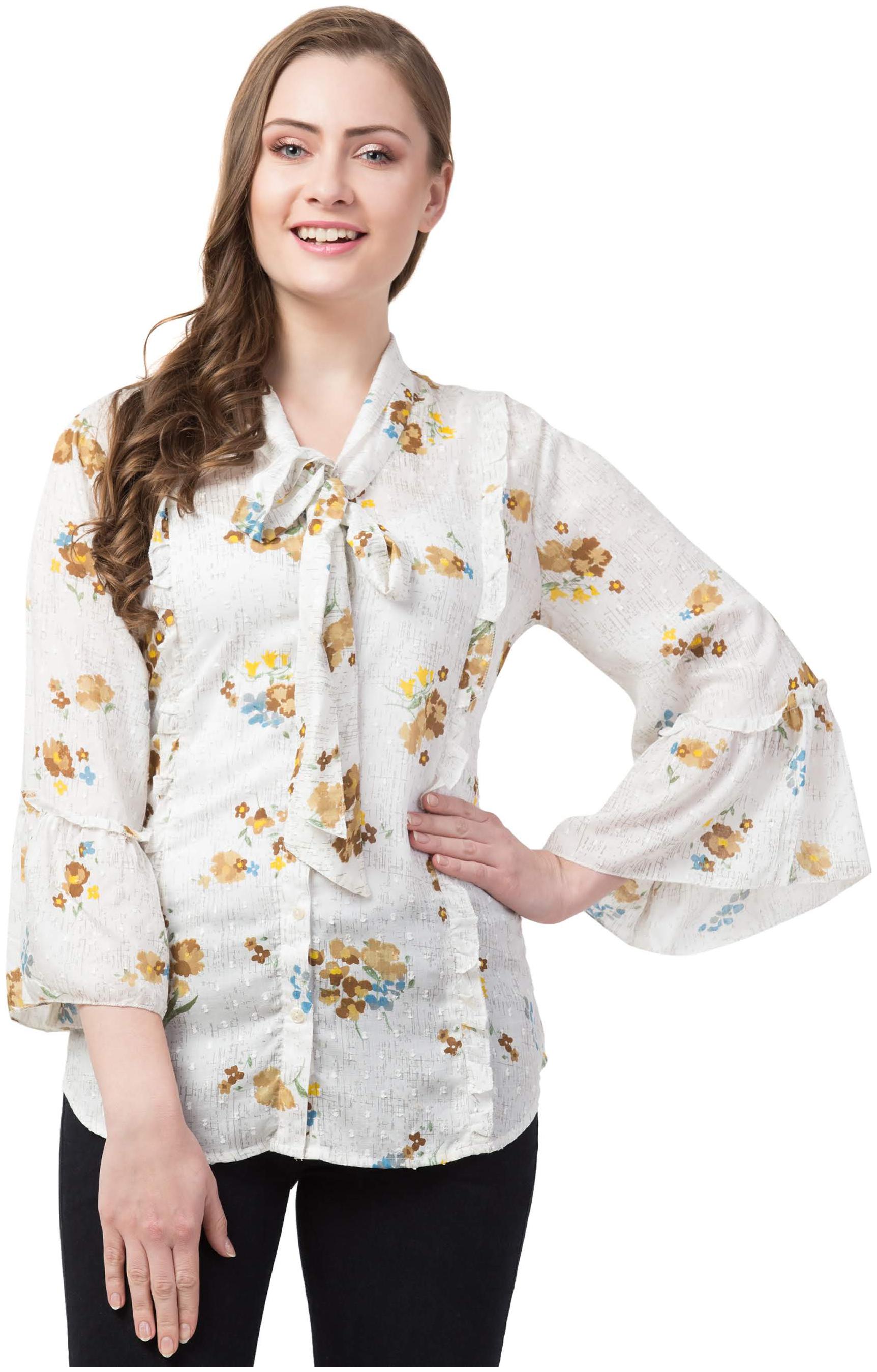 

Cwtch Women Floral Shirt style - White