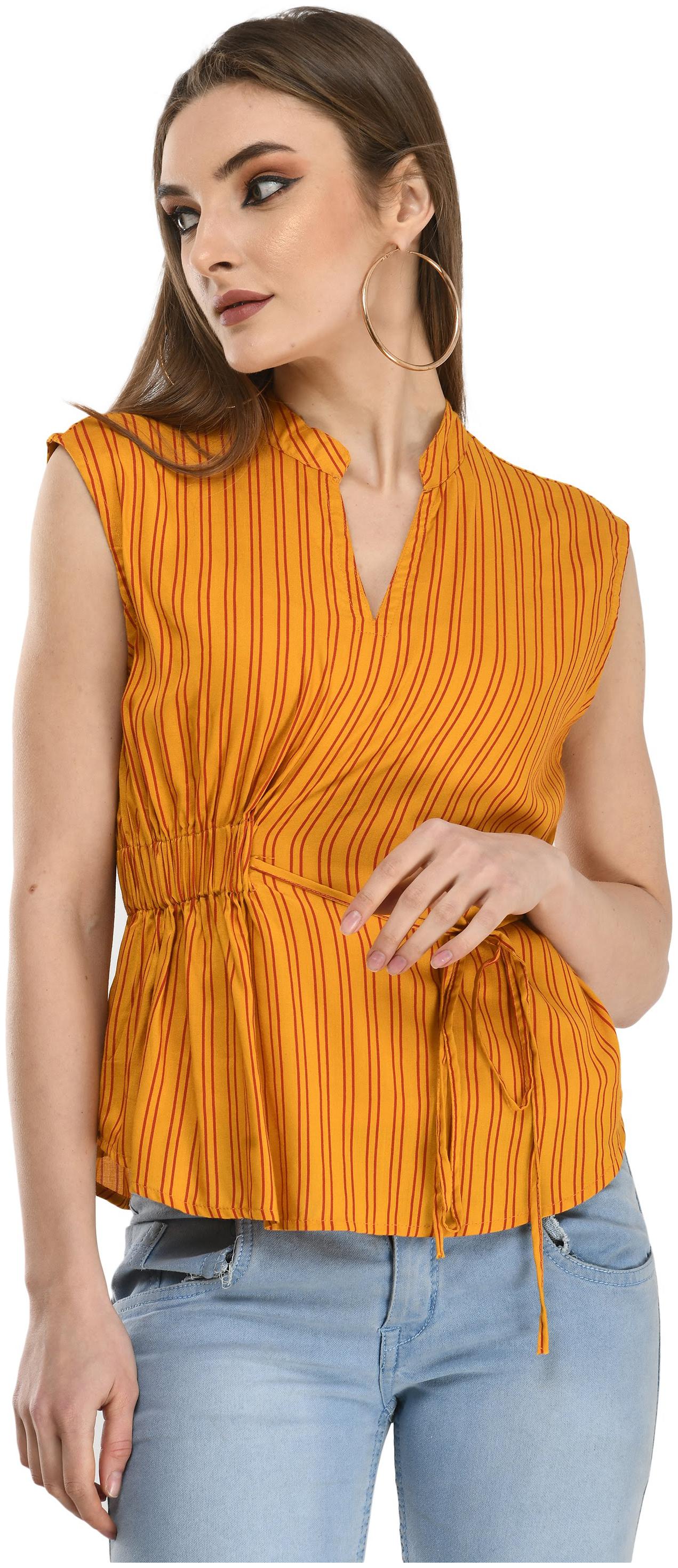 

Cwtch Women Striped Regular top - Yellow
