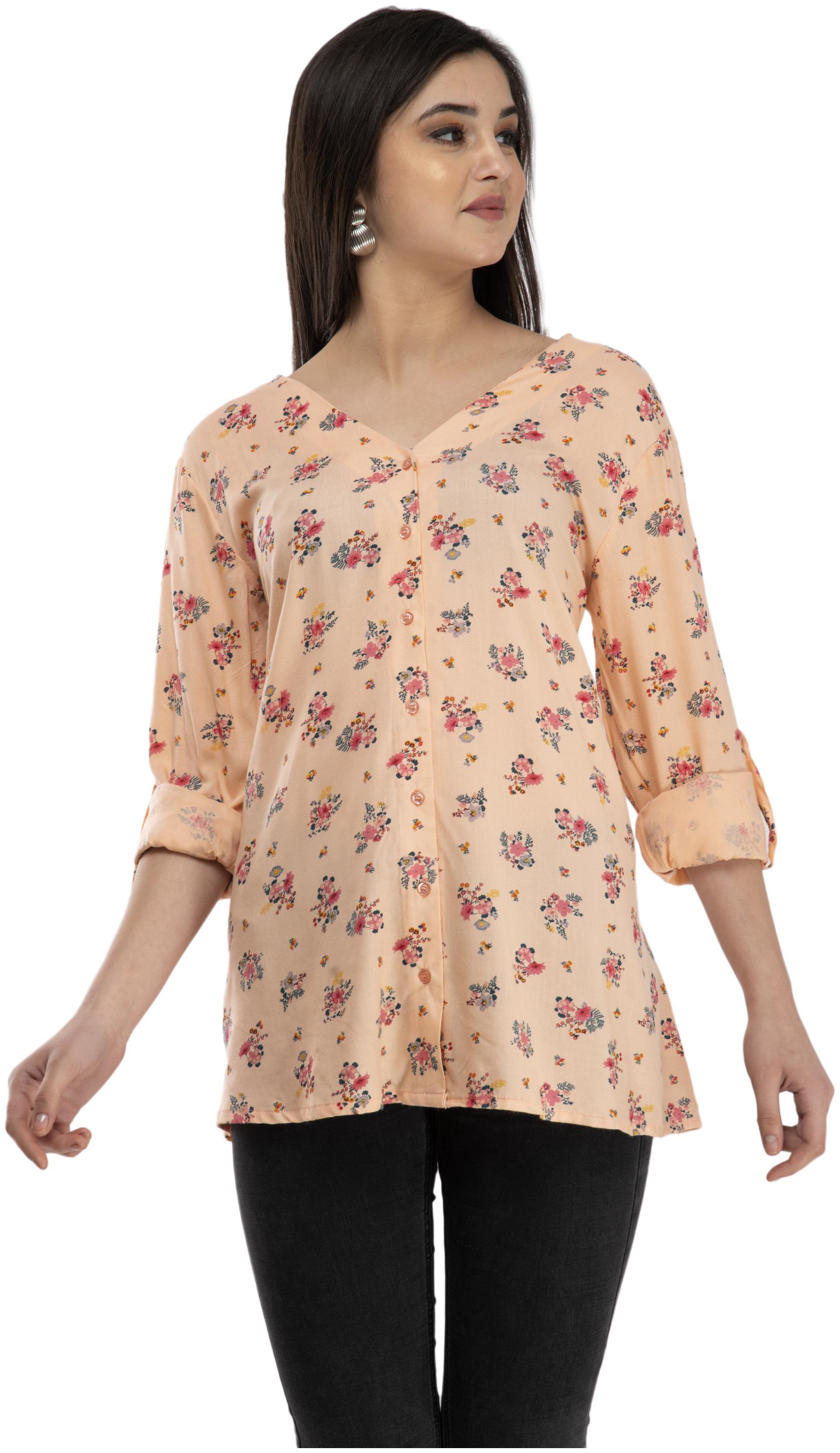 

Cwtch Women Floral Regular tunic - Peach