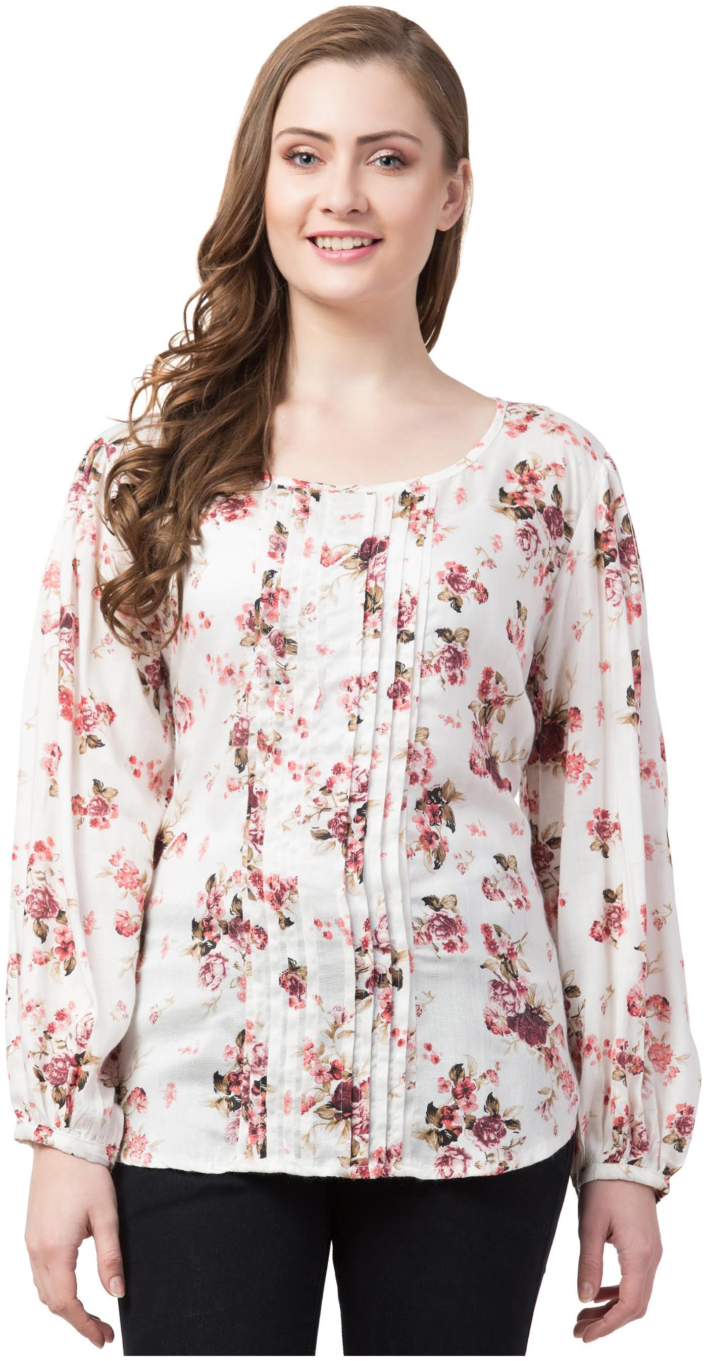 

Cwtch Women Floral Regular top - White
