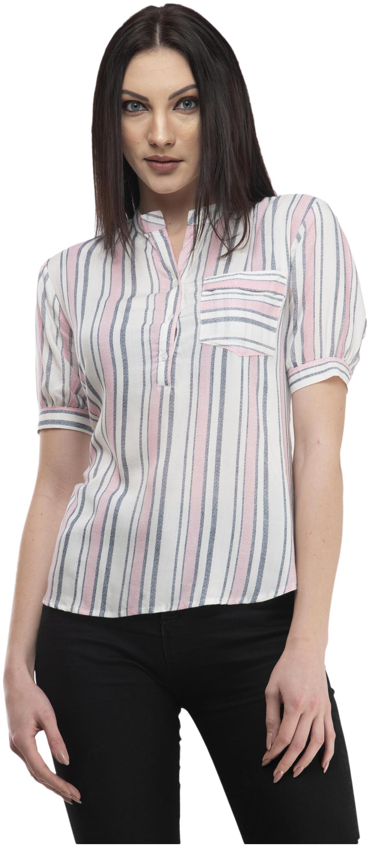

Cwtch Women Striped Regular top - Pink