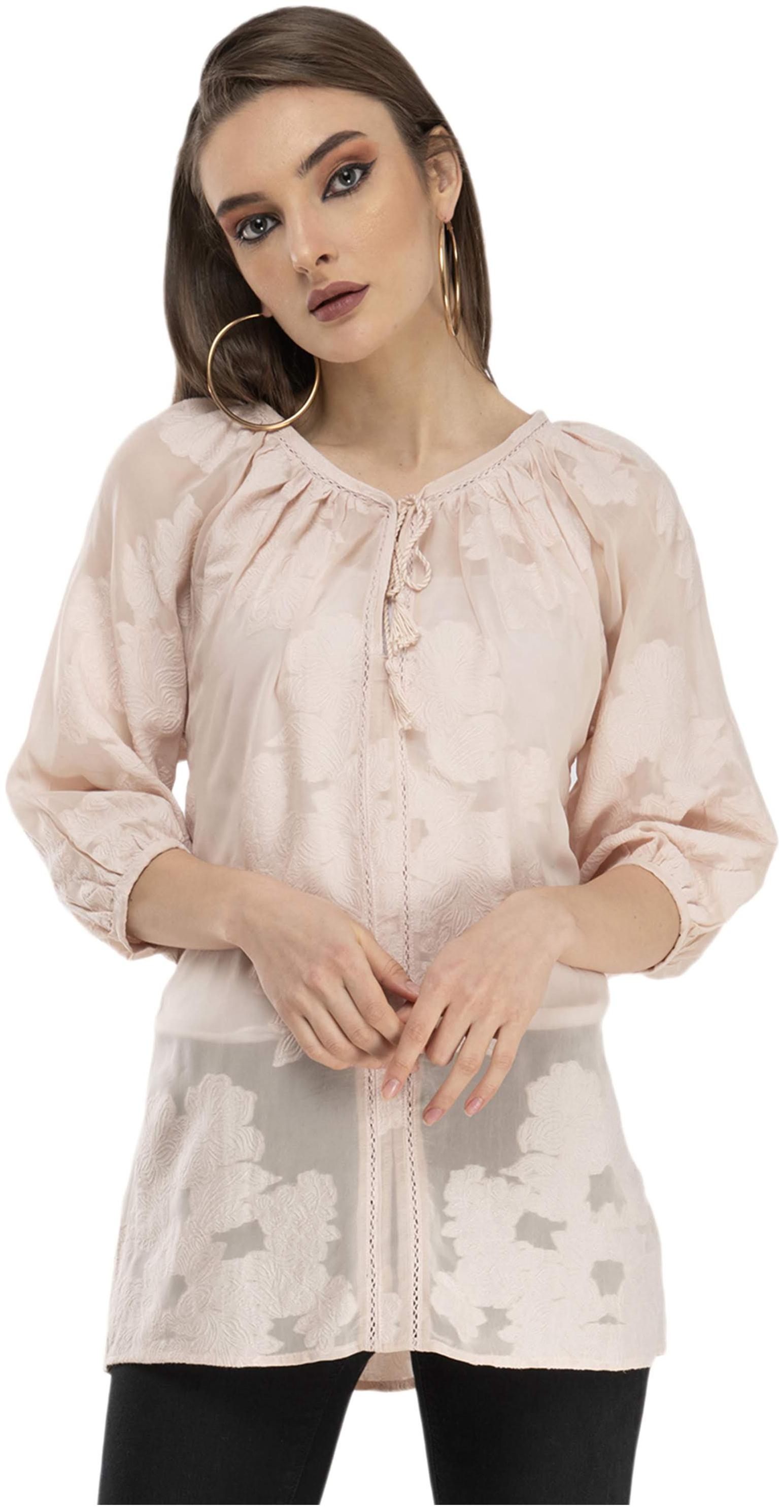 

Cwtch Women Embroidered Regular top - Pink
