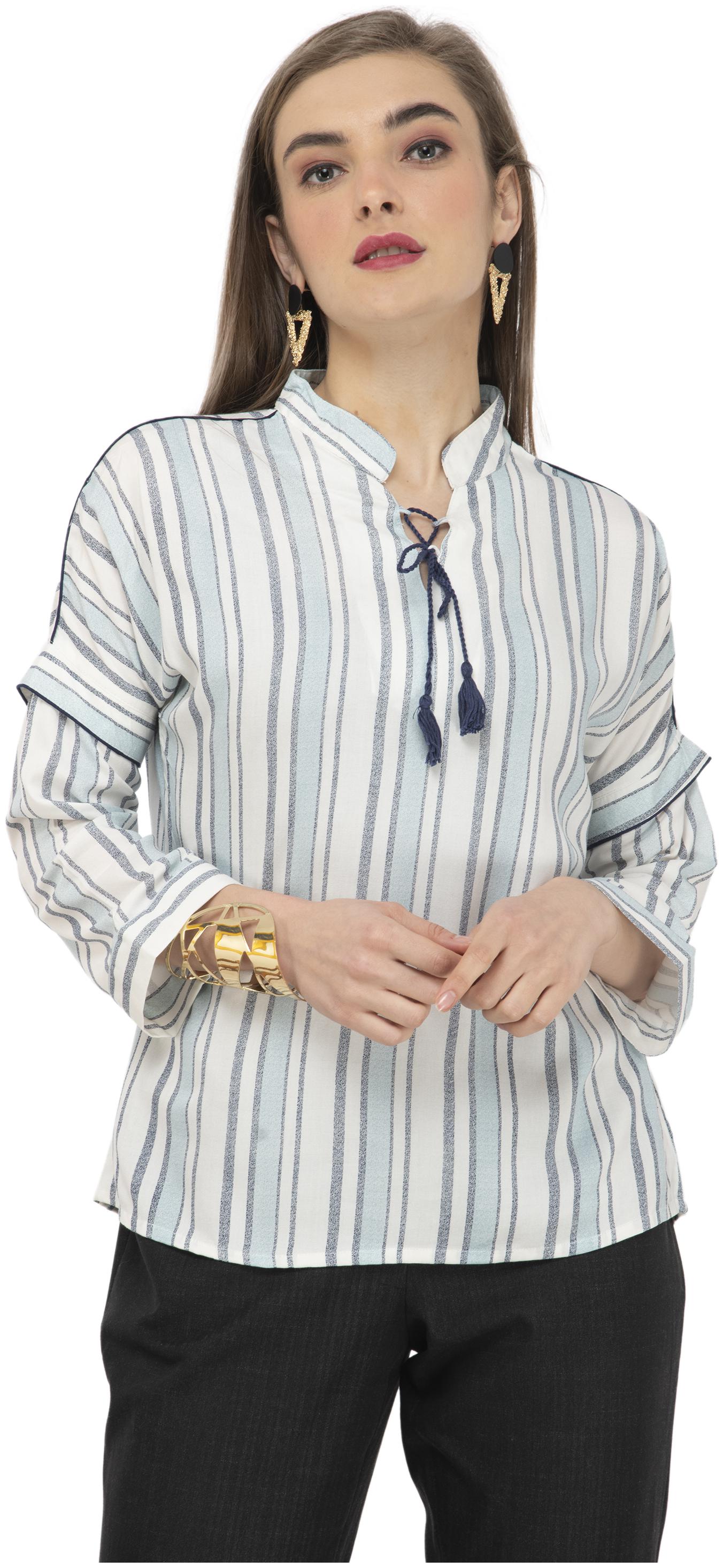 

Cwtch Women Striped Regular top - Blue