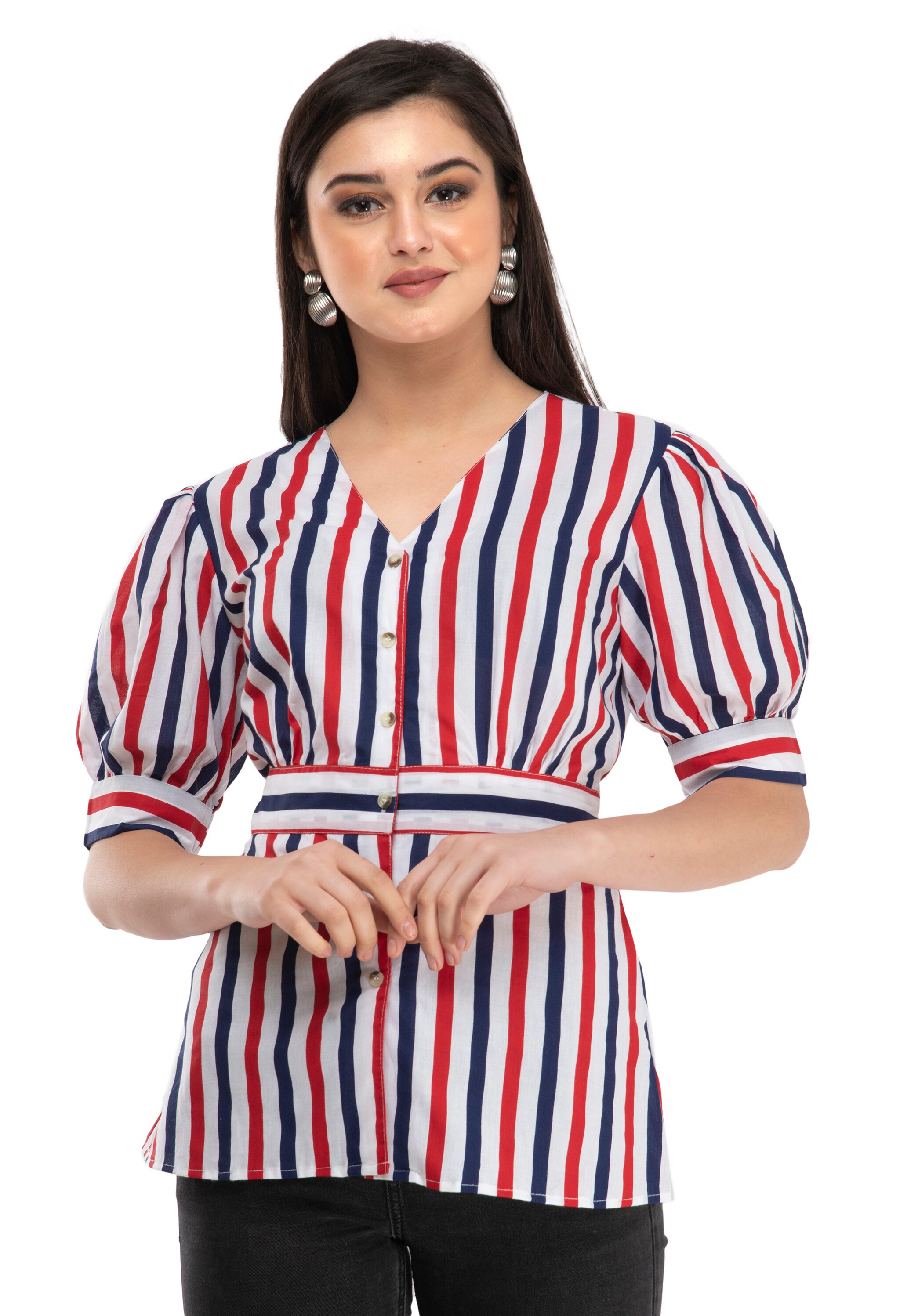 

Cwtch Women Multi Striped Regular Fit Shirt