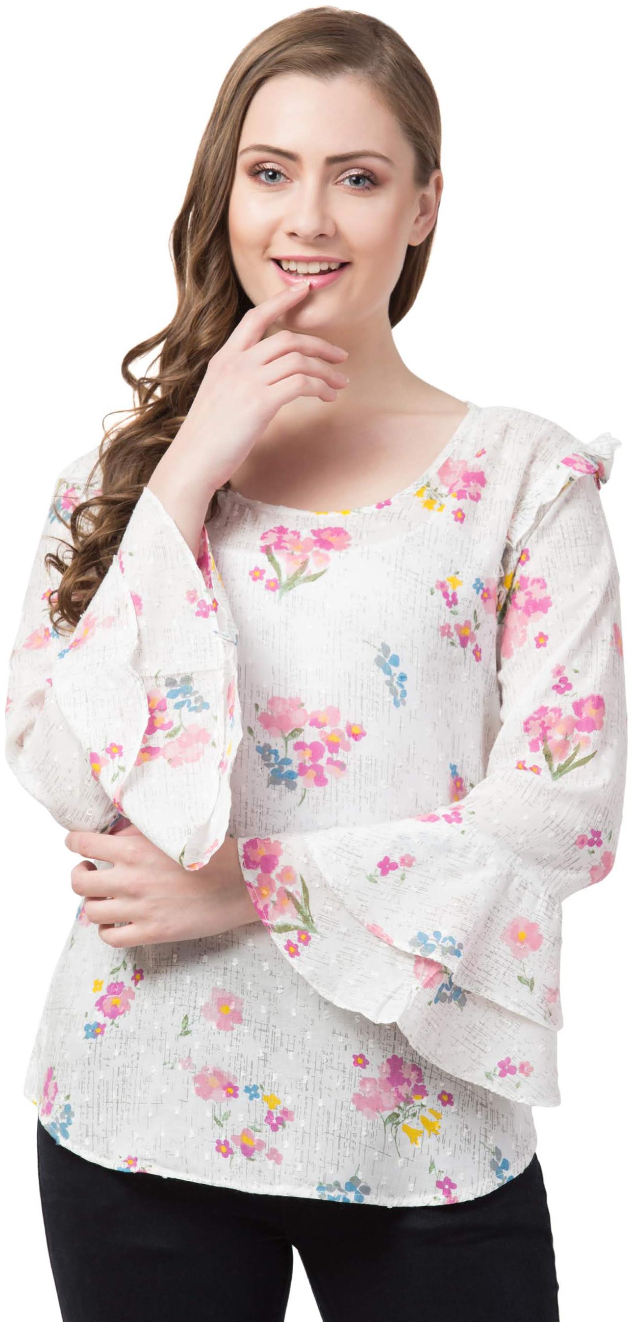 

Cwtch Women Floral Regular top - White