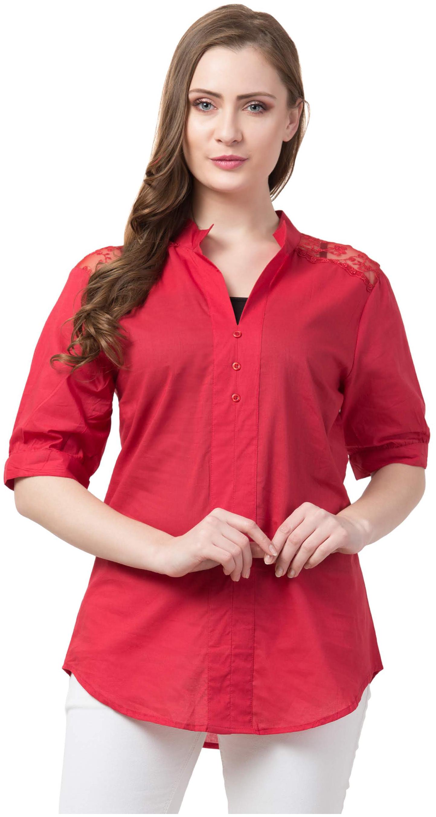 

Cwtch Women Solid Regular tunic - Red