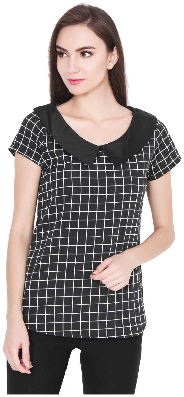 

D amor Women Floral A-line top - Black