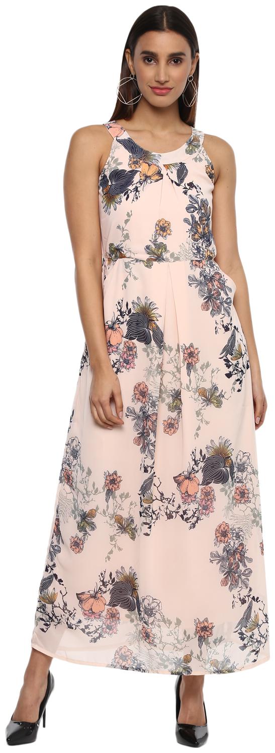 

D amor Pink Floral A-line dress