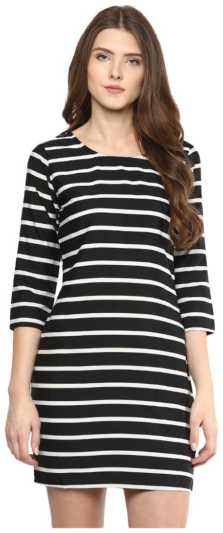 

D amor Black Solid A-line dress