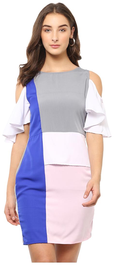 

D amor Multi Solid A-line dress