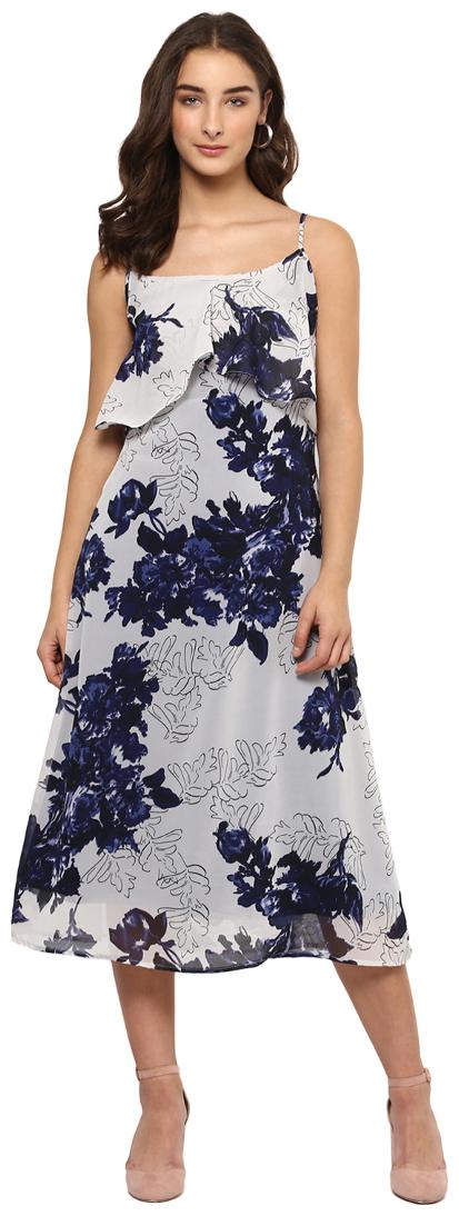 

D amor Multi Solid Fit flare dress