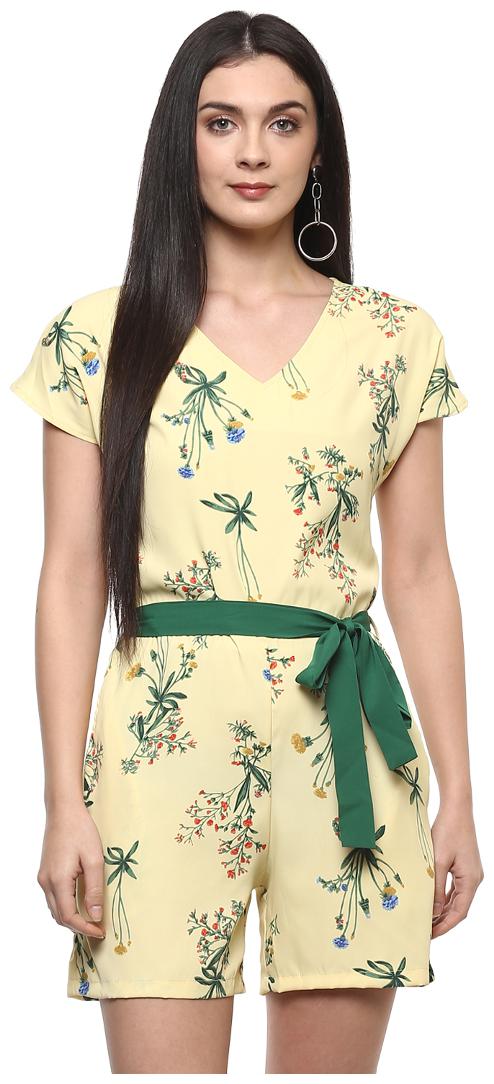 

D amor Floral Romper - Yellow