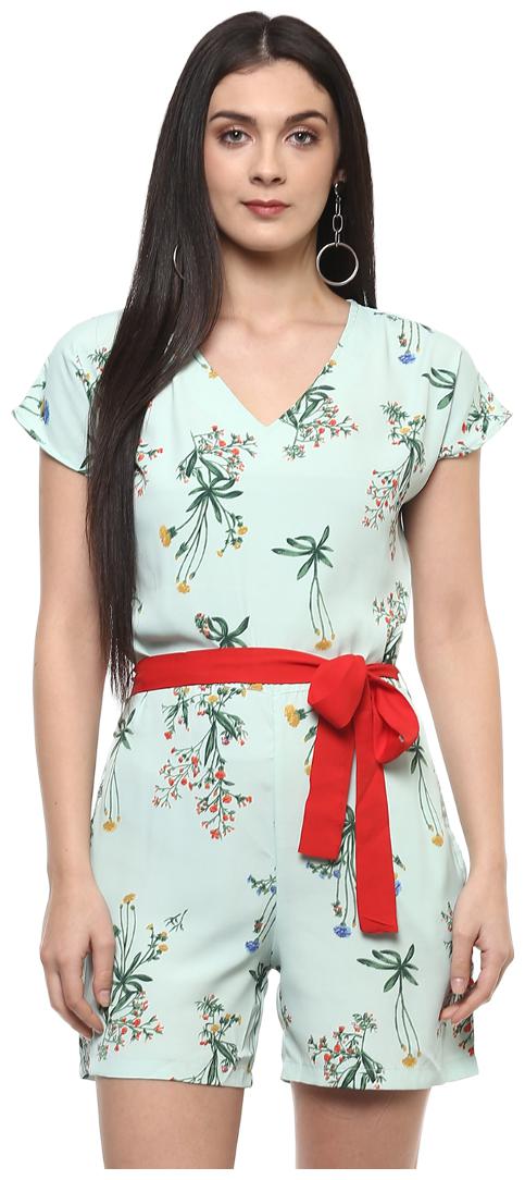 

D amor Floral Romper - Green