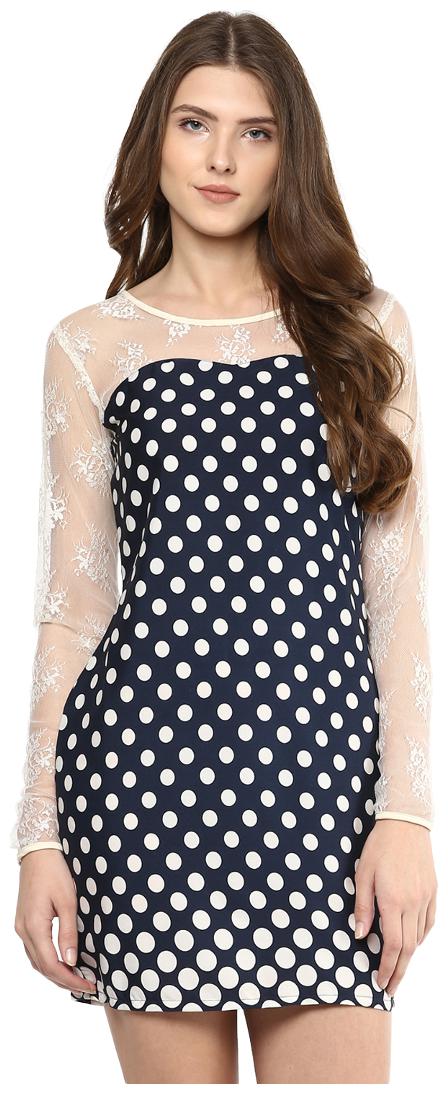 

D amor Blue Solid A-line dress