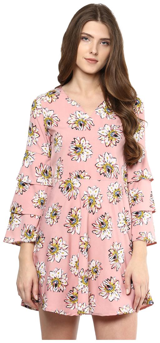 

D amor Pink Solid A-line dress