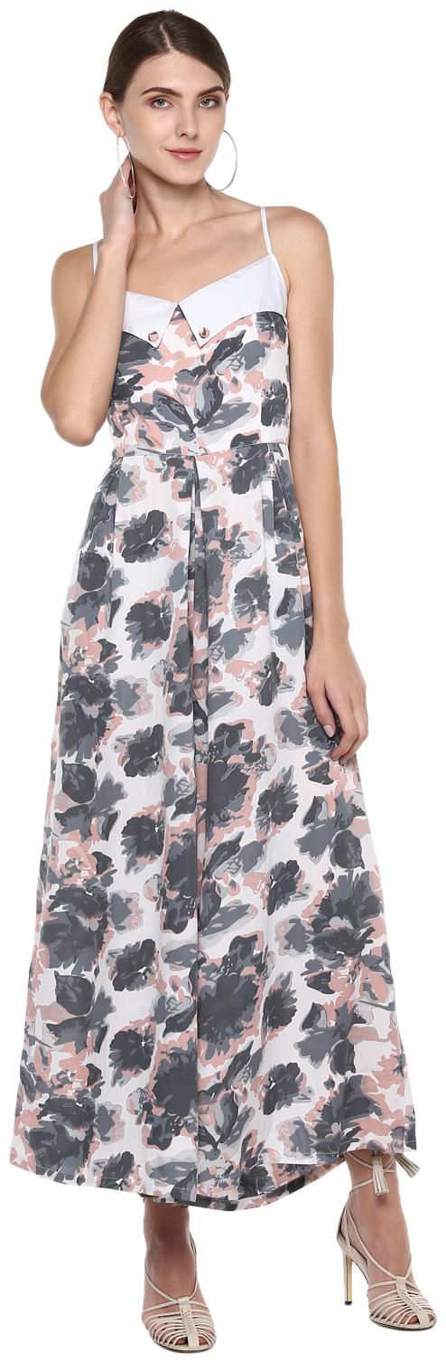 

D amor Floral Jumpsuit - Grey White