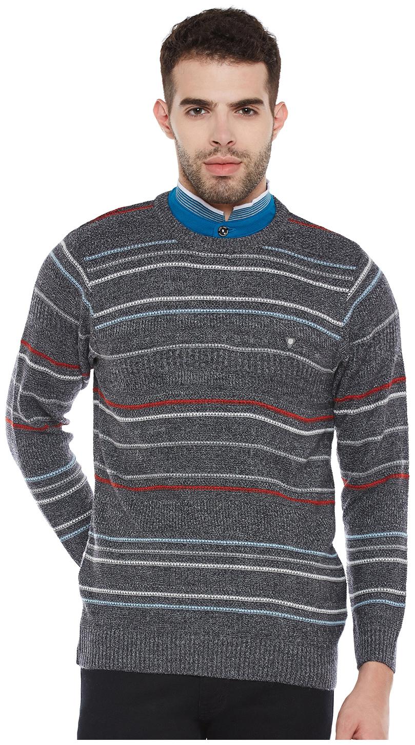 

Duke Men Grey V neck Pullover