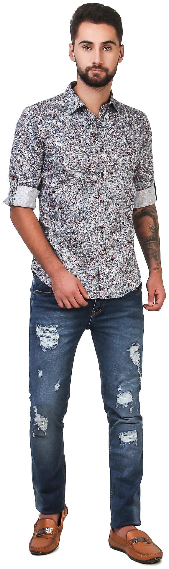 

DADNI FASHION Men Multi Printed Slim Fit Casual Shirt