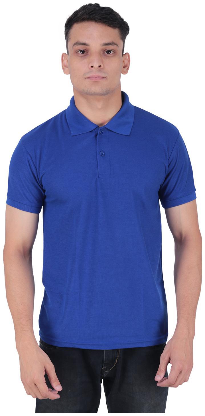 

DAM MEN S POLO NECK BLUE T-SHIRT