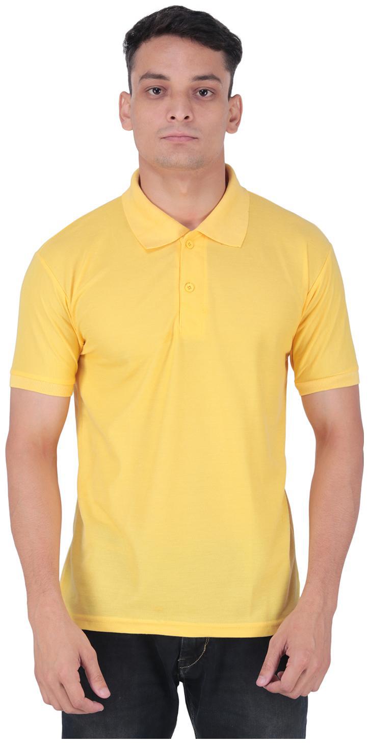 

DAM Men Yellow Regular fit Cotton Blend Polo collar T-Shirt - Pack Of 1