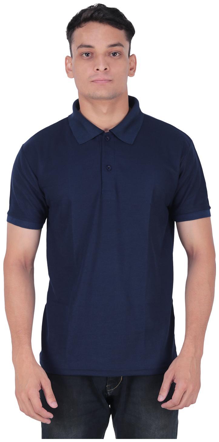 

DAM Men Navy blue Regular fit Cotton Blend Polo collar T-Shirt - Pack Of 1