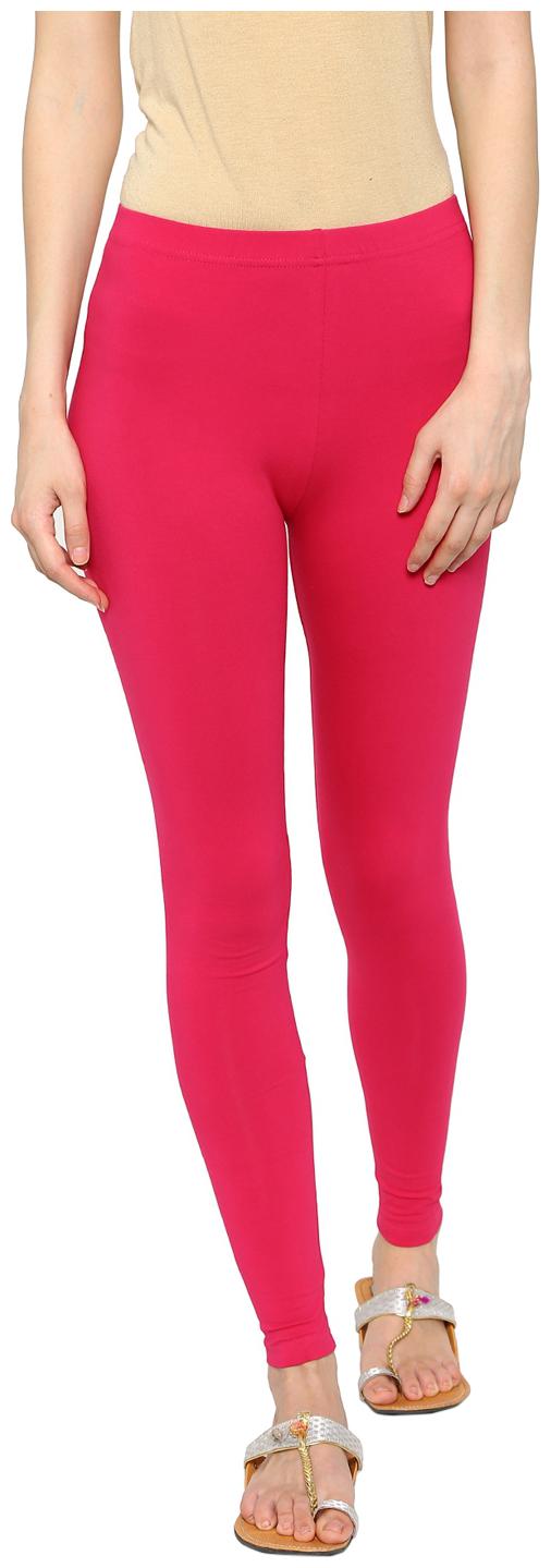 

De Moza Ladies Solid Viscose Lycra Ankle Length Leggings Fuchsia