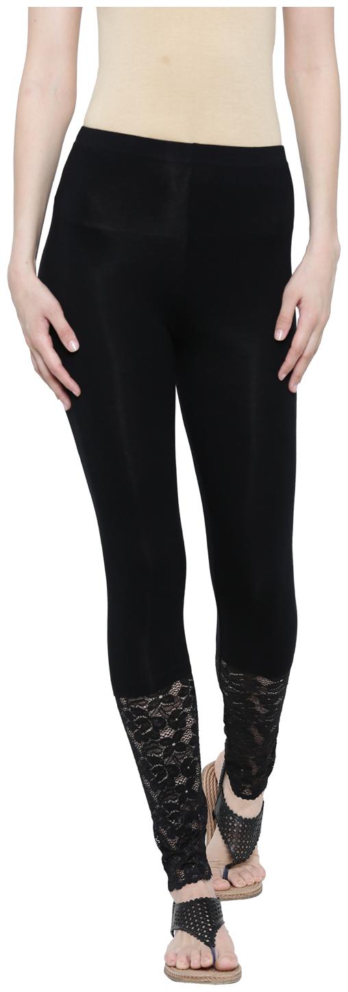 

De Moza Ladies Solid Viscose Lycra Ankle Length Tights Black