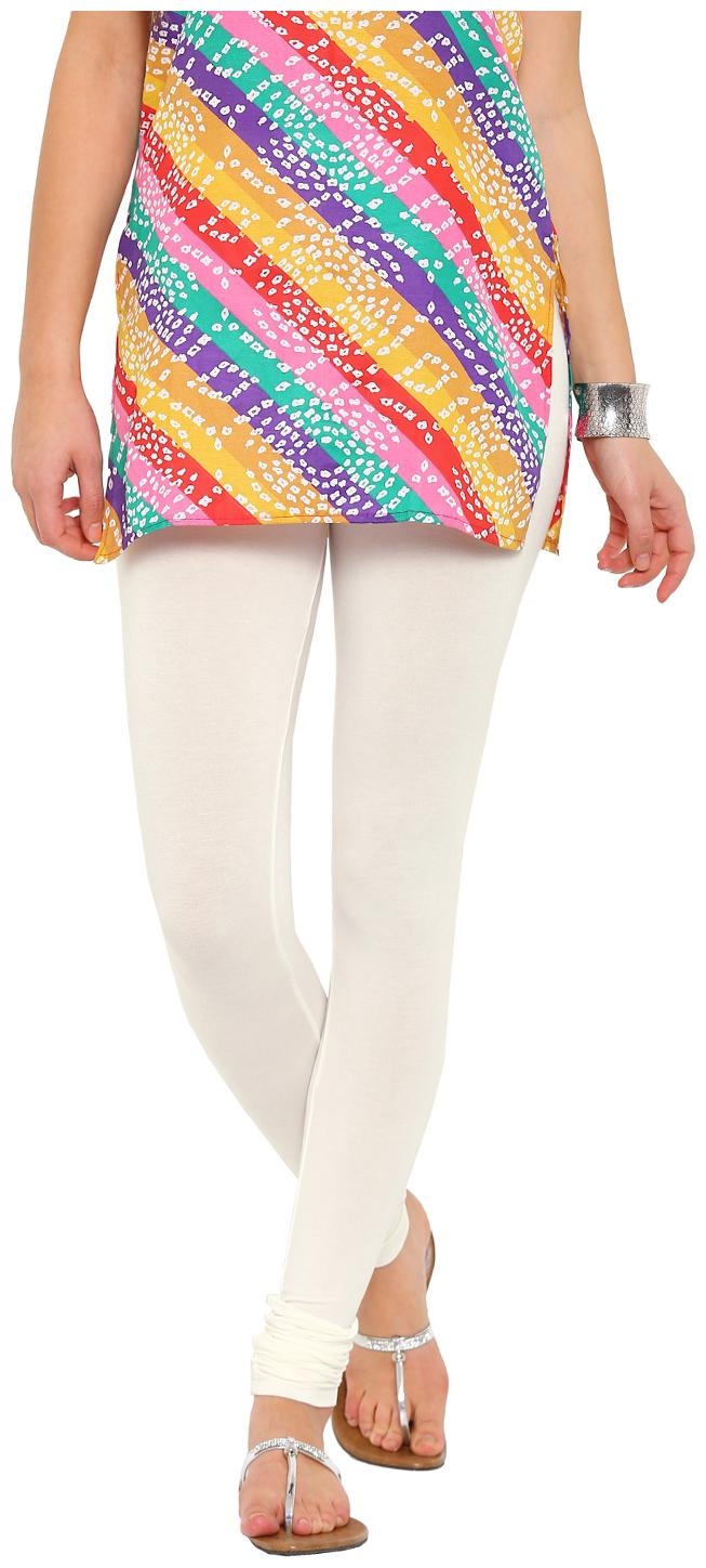 

De Moza Lycra Churidar - White