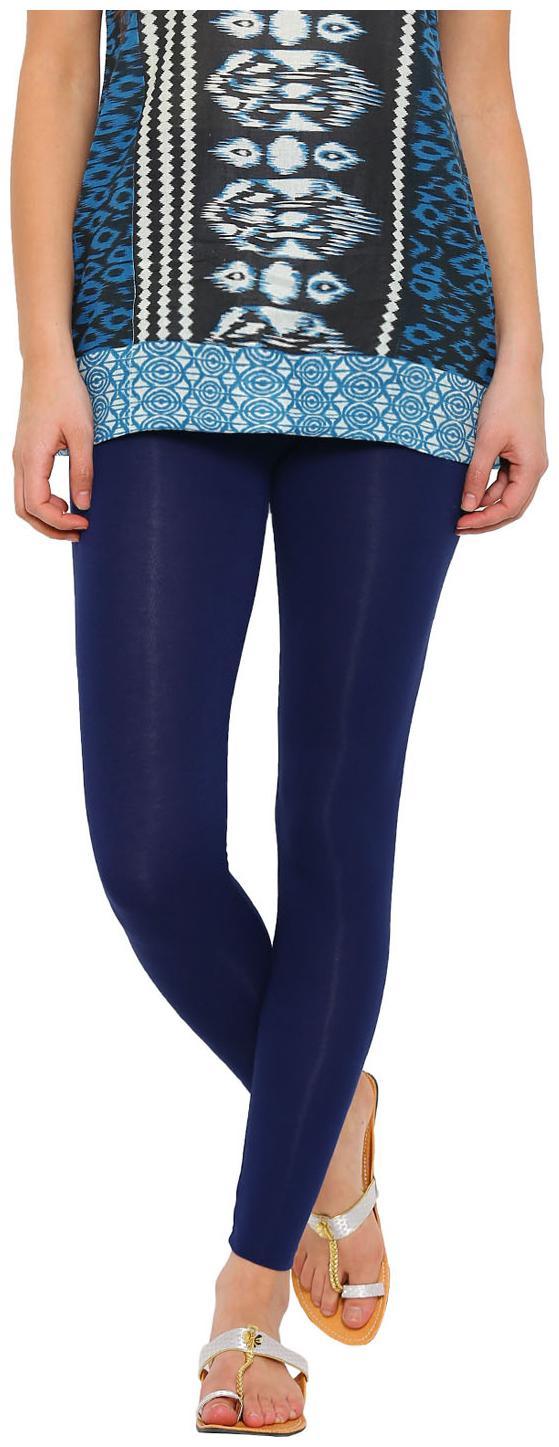 

De Moza Ladies Solid Cotton Lycra Ankle Length Tights Navy Blue