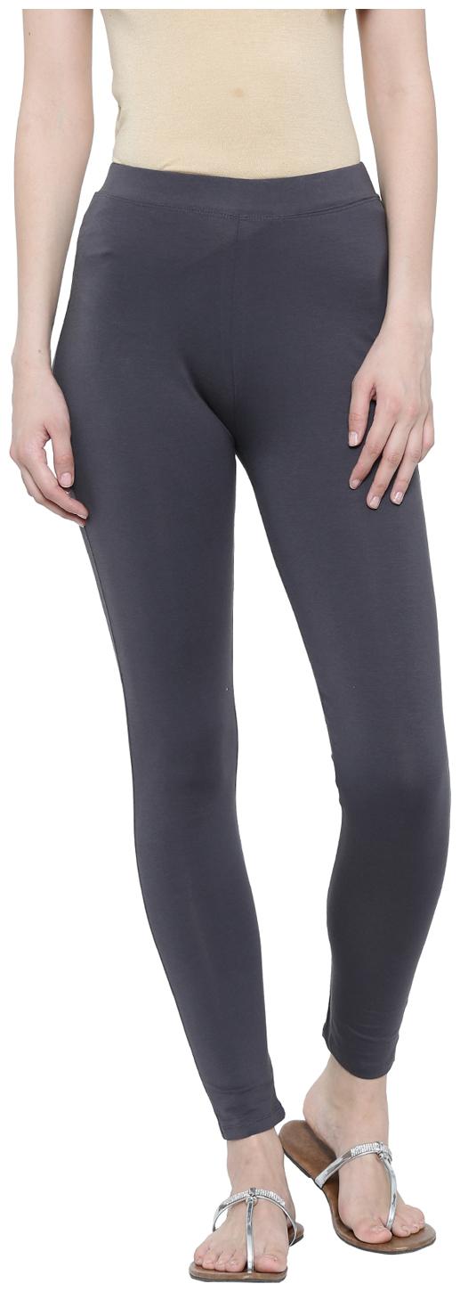

De Moza Ladies Solid Cotton Lycra Ankle Length Tights Dark Grey