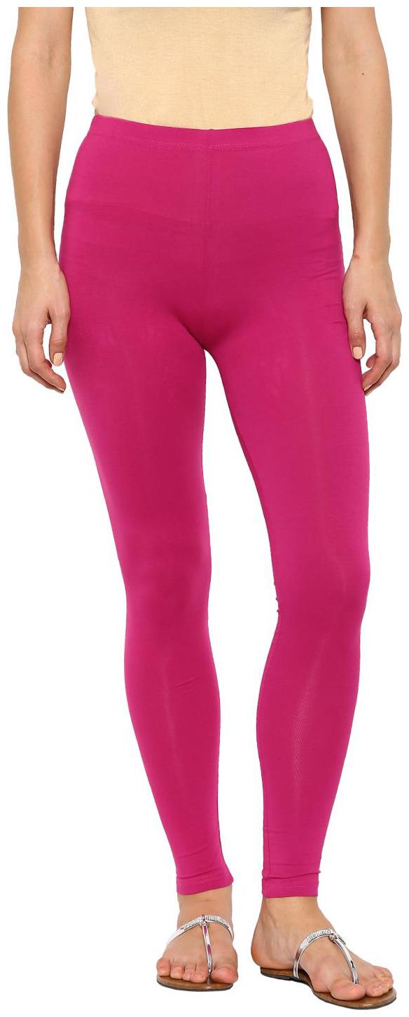 

De Moza Ladies Solid Cotton Lycra Ankle Length Leggings Onion