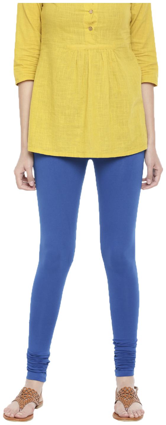 

De Moza Women Cotton Solid Leggings Blue