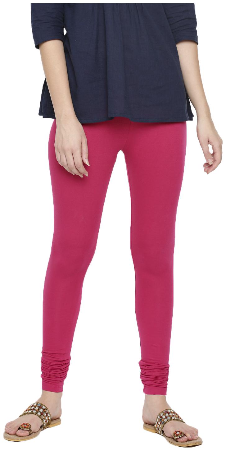 

De Moza Womens Leggings Chudidhar Cotton Lycra Fuchsia