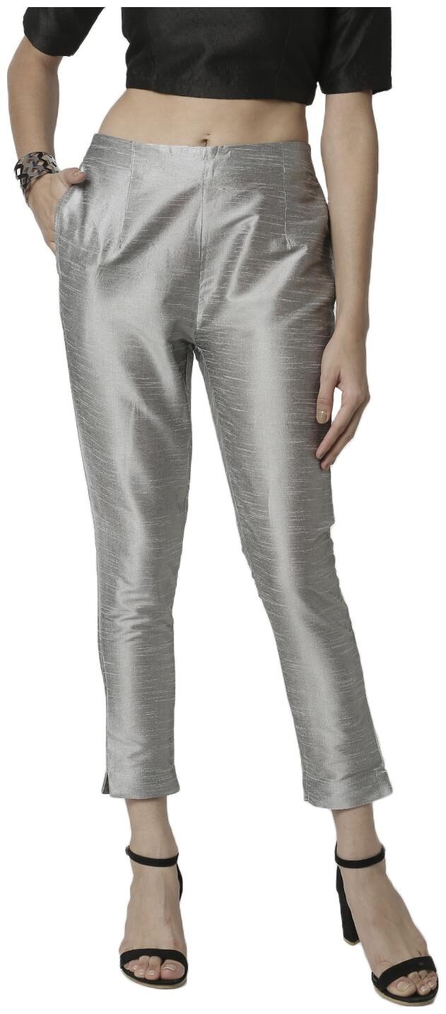

De Moza Women Polyester Solid Grey Pant