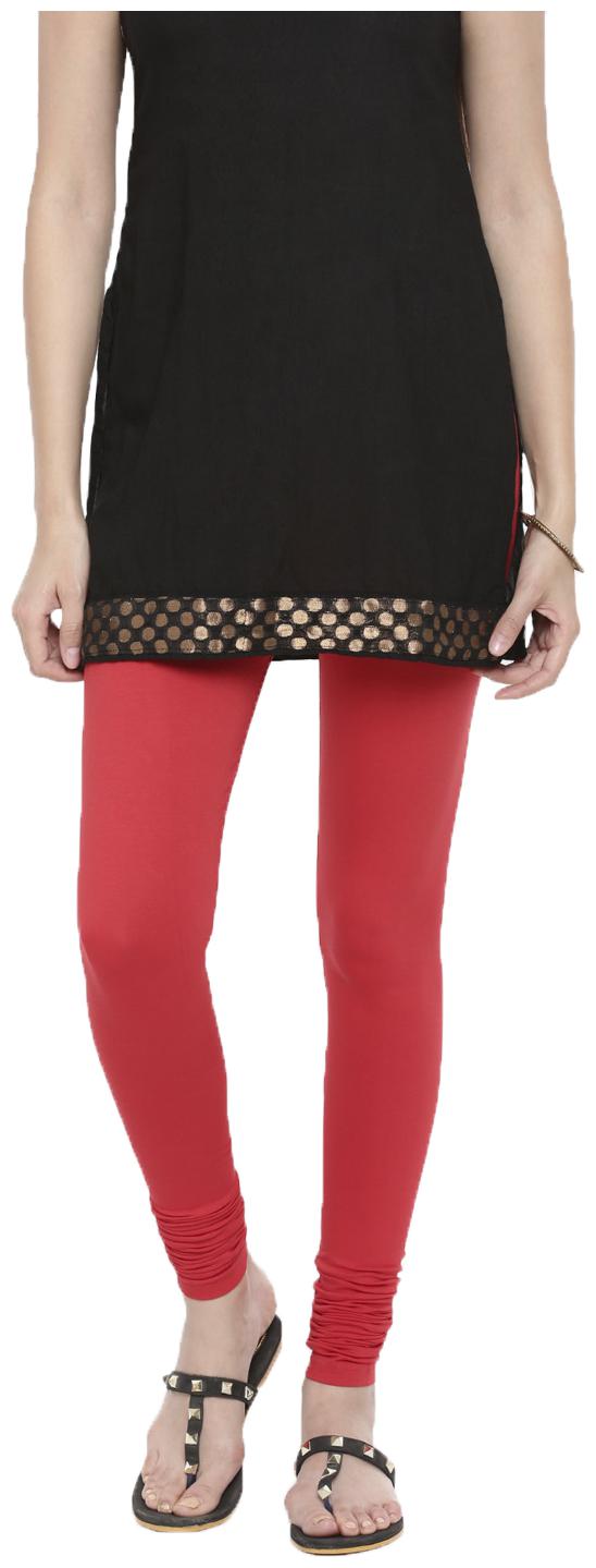 

De Moza Women Cotton Solid Leggings Red