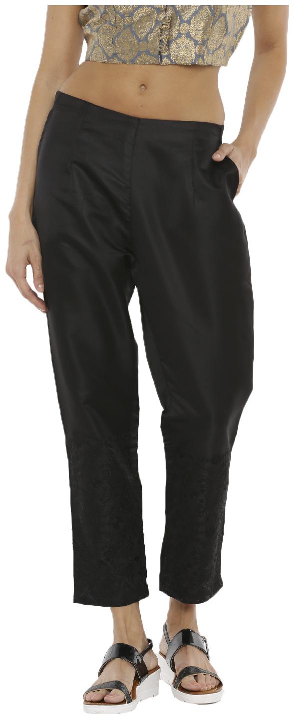 

De Moza Women Polyester Embroidered Black Pants