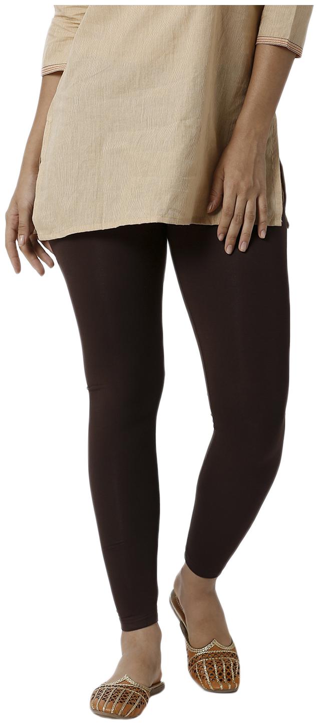 

De Moza Womens Leggings Ankle Length Viscose Brown