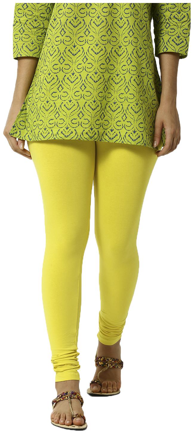 

De Moza Women Cotton Solid Leggings Yellow