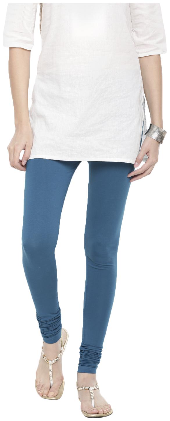 

De Moza Women Cotton Solid Leggings Blue