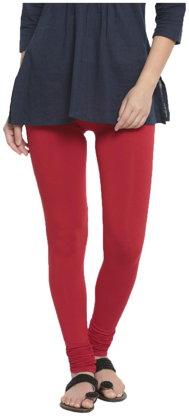 

De Moza Womens Leggings Chudidhar Viscose Red