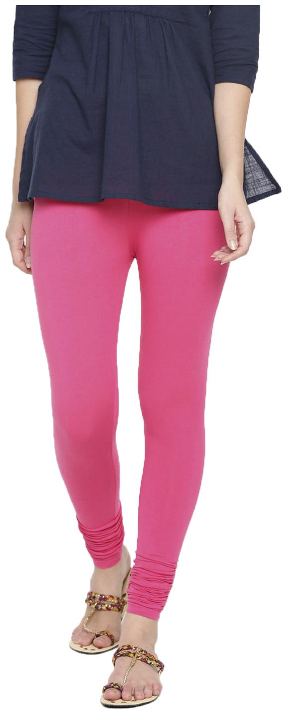 

De Moza Women Cotton Solid Leggings Pink