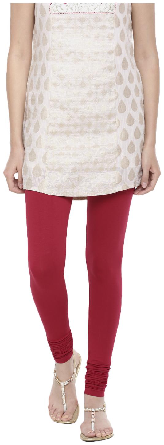

De Moza Women Cotton Solid Leggings Red