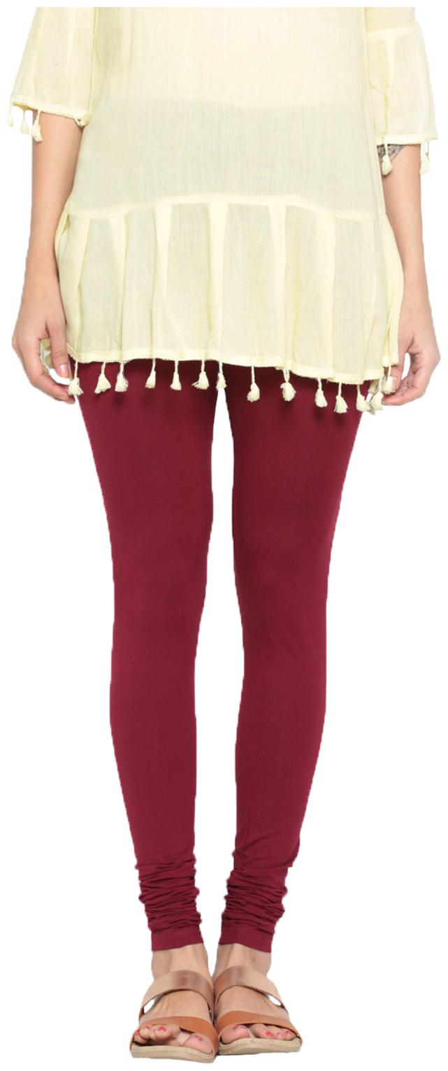 

De Moza Womens Leggings Chudidhar Viscose Maroon
