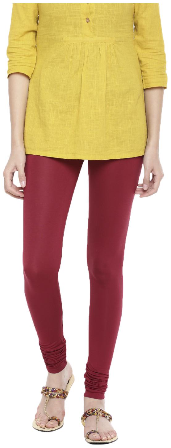 

De Moza Women Cotton Solid Leggings Maroon