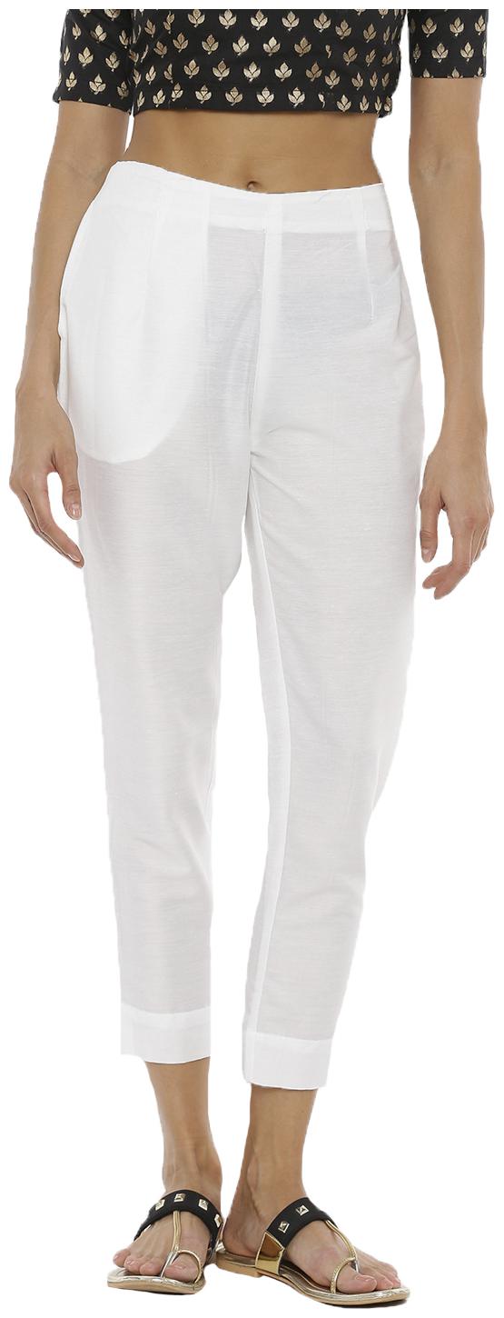 

De Moza Women Polyester Solid White Pant